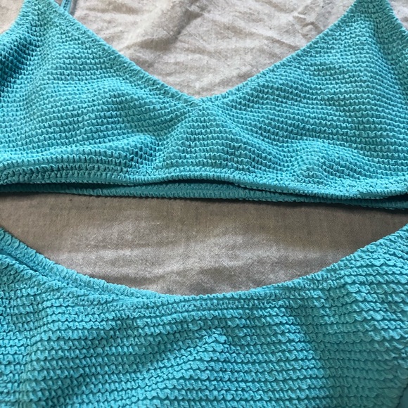 Teal ribbed stretchy PacSun swim suit bikini - Picture 2 of 2